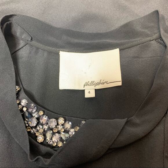 3.1 Phillip Lim rhinestone silk ruffle blouse - Picture 7 of 7
